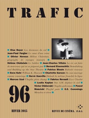 cover image of Trafic N° 96 (Hiver 2015)